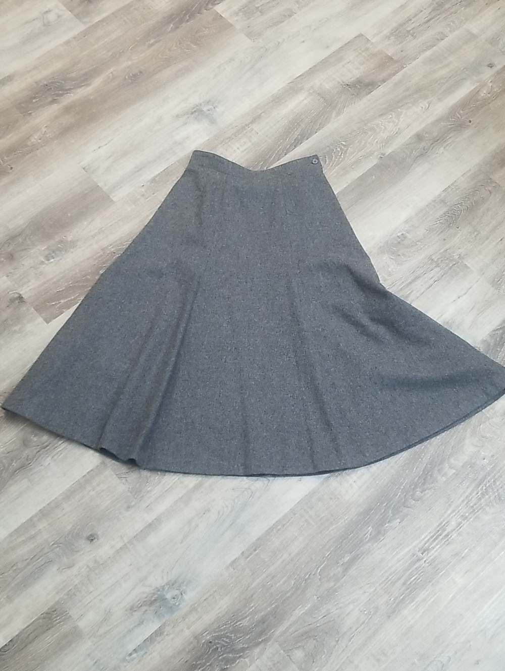 Vintage George Gray Wool Full Skirt